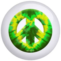 OnTheBallBowling Meyoto Green Yellow Heart Tie Dye